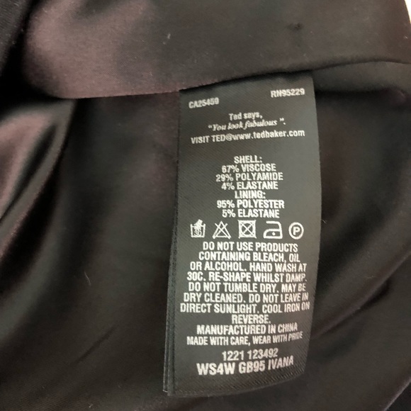 Ted Baker London Fitted Black Lace Mini Dress Size 1 (US 4) - Picture 13 of 15